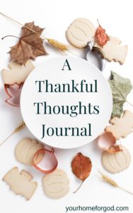 A Thankful Thoughts Journal